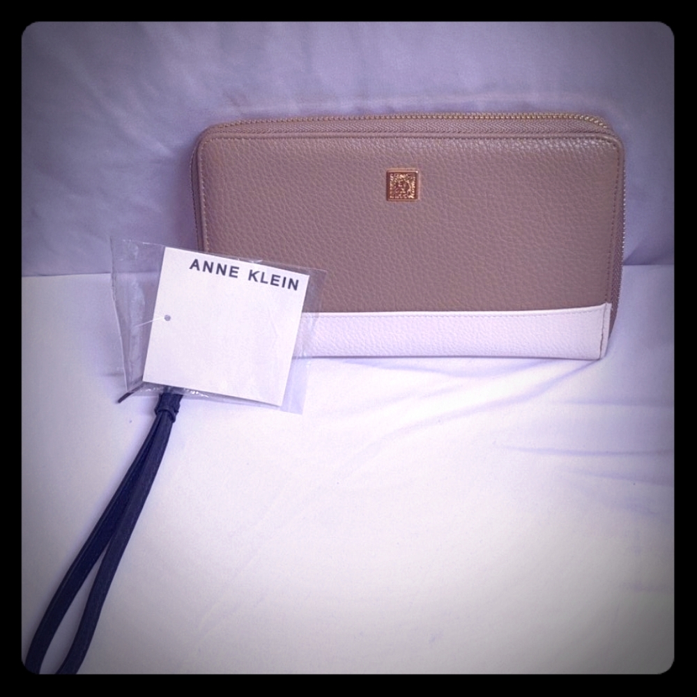 Anne Klein Travel Brown and Beige Wallet